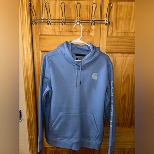 Blue Carhartt hoodie womens large